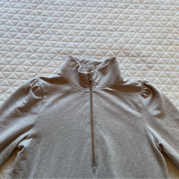 Garnet Hill Sweatshirt Dress Women’s Small Long Puff Sleeve Oversized W/ Pockets - Picture 6 of 16